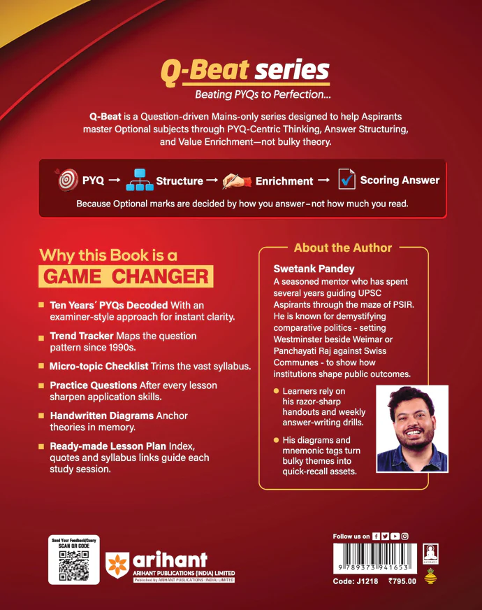 Q-Beat Series IAS Mains Optional Chapterwise Solved Questions 2016–2025 | PSIR (Political Science & International Relations) Paper I & II | Trend-Based Analysis, Model Answers & Mains-Focused Writing - Image 2