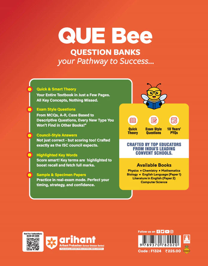 ISC Que Bee English Language (Paper 1) Class 11 & 12 | Quick Theory, Specimen & Sample Papers, 10 Years' PYQs - Image 2