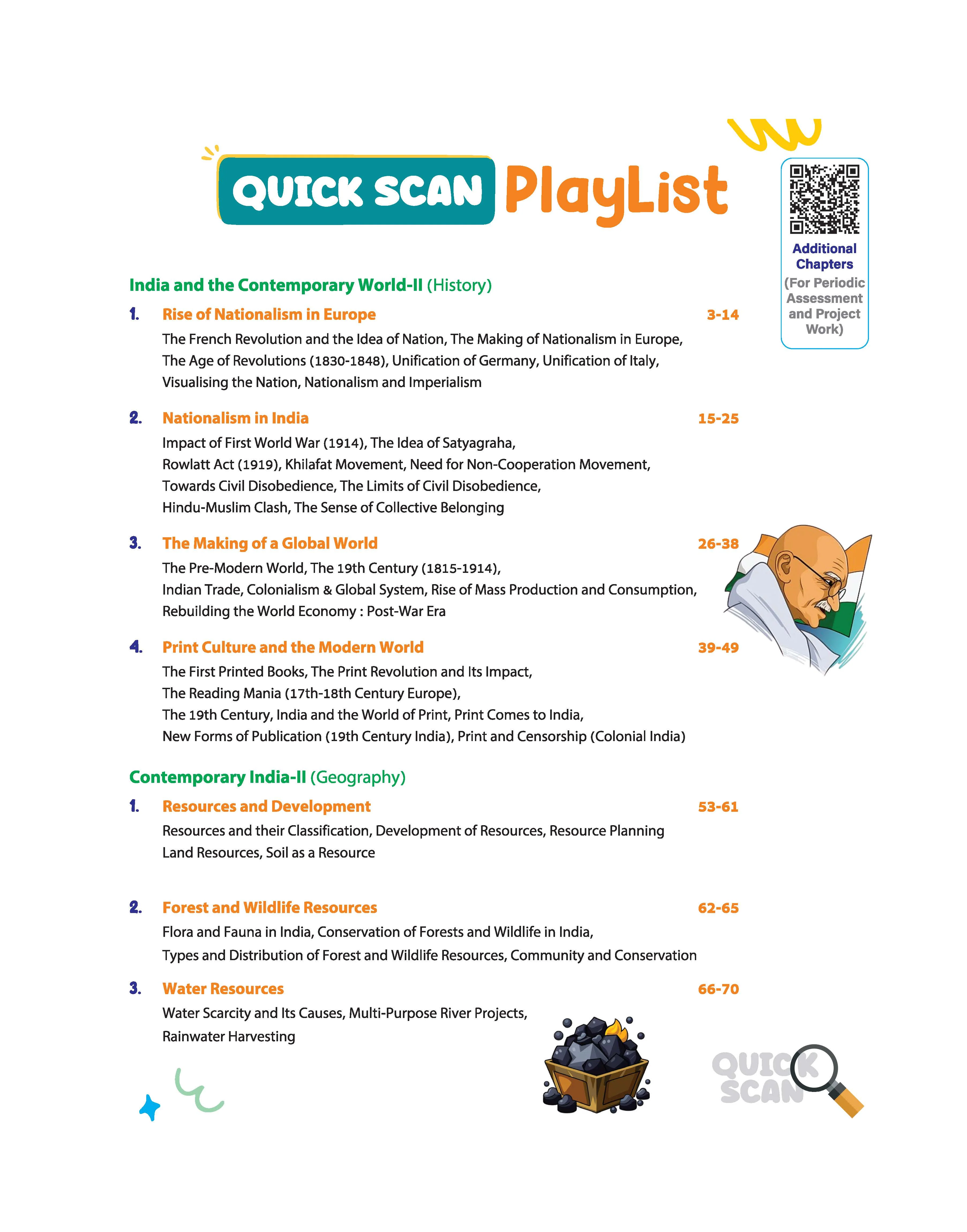 Quick Scan Social Science | CBSE Class 10 | Fast Revision Notes for High Scores | NCERT Theory, Handwritten Notes, Flow Charts & Tables, 3D Images | Based on Latest CBSE Syllabus - Image 2