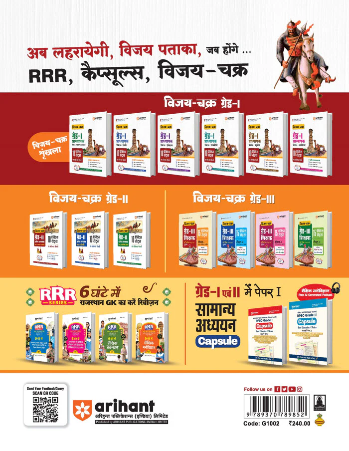 Rajasthan Grade-III Shikshak (Mukhya Pariksha) 2025-26 | Level-I Class 1-5 Shikshak | 15 Practice Sets + Solved Papers with OMR Sheets | Vijay Chakra Series | Hindi Medium - Image 2
