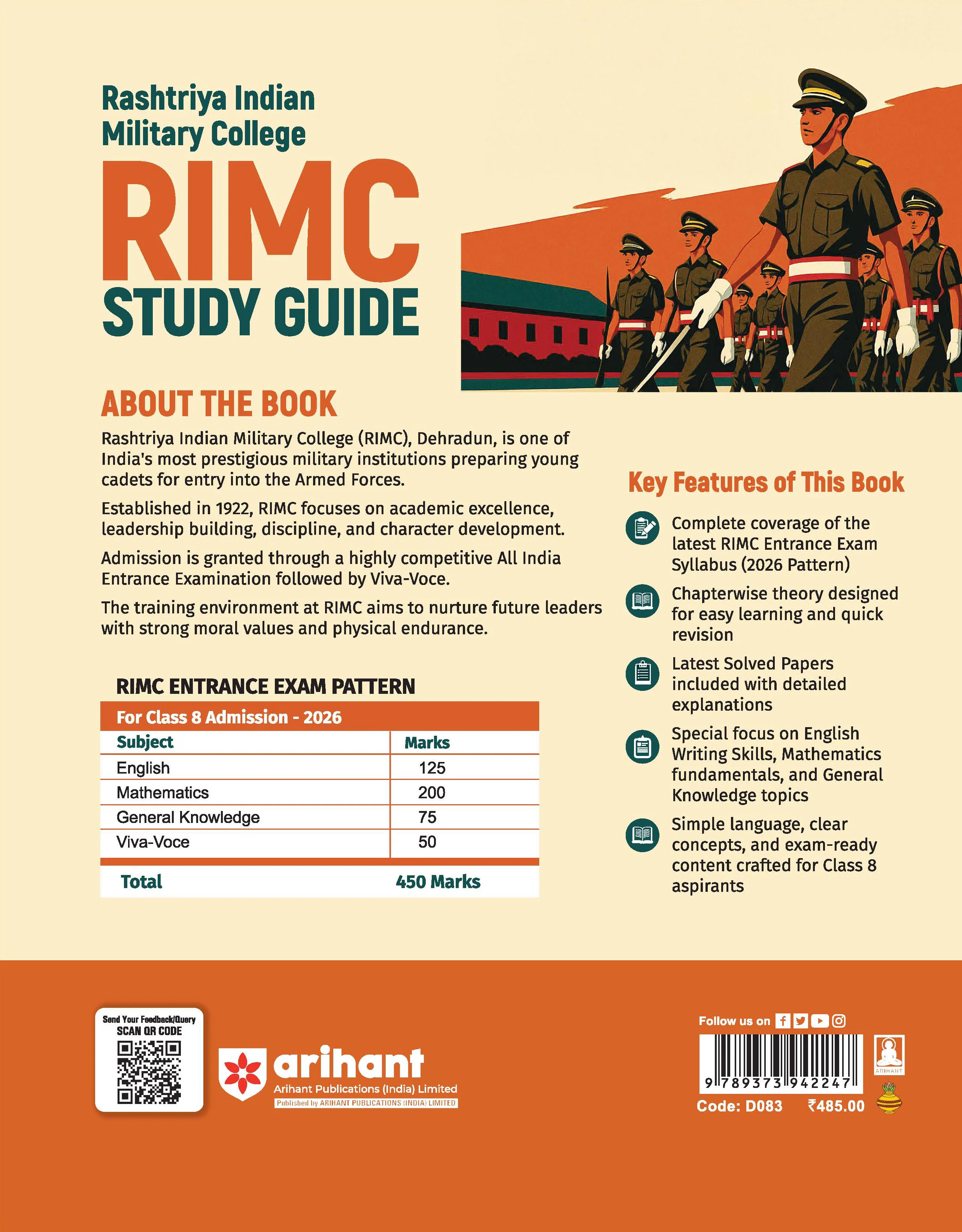 RIMC (Rashtriya Indian Military College) Entrance Exam 2026 | Study Guide Class 8th | As per Latest Exam Pattern with Solved Paper 2025 (Dec.) - Image 2