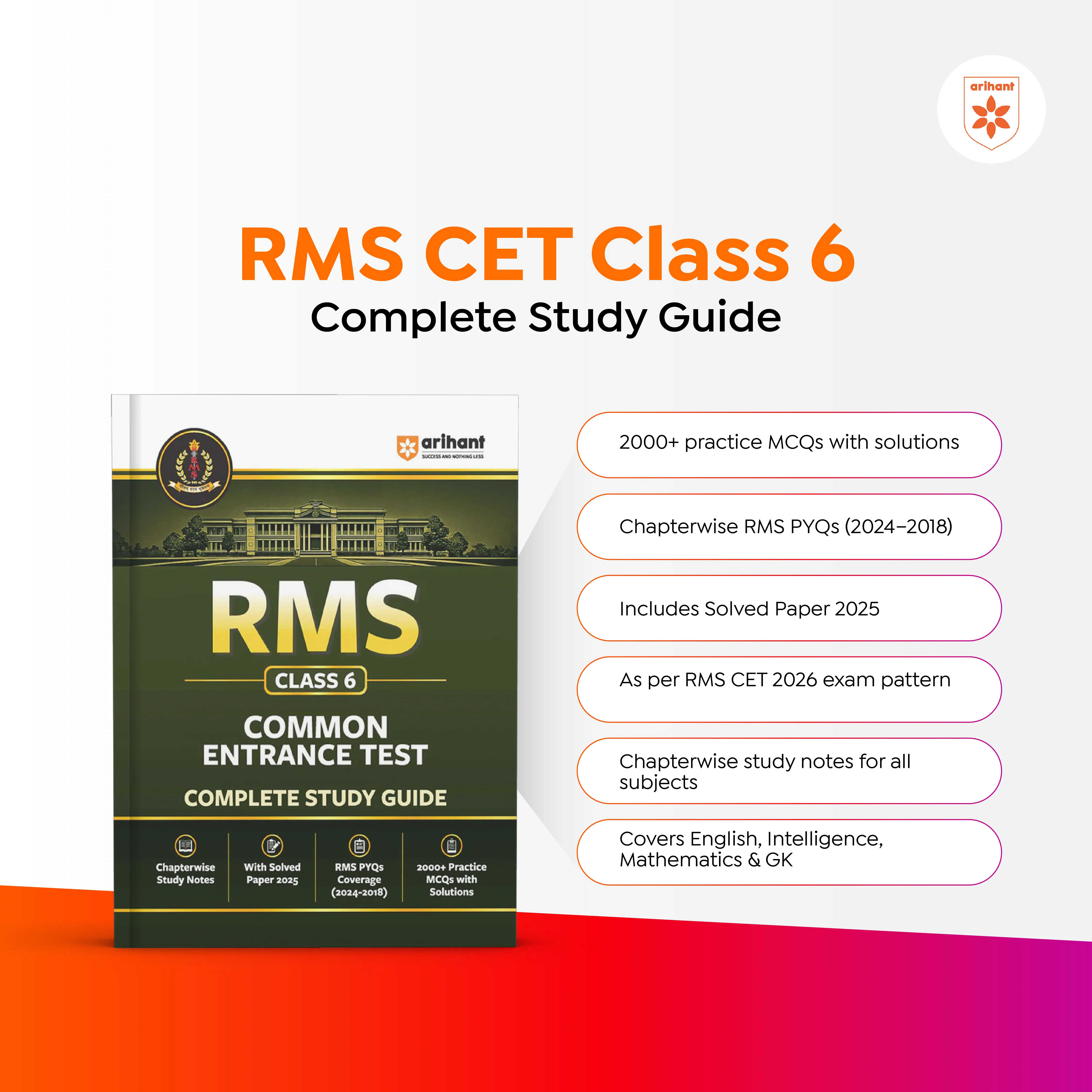 RMS (Rashtriya Military School) Class 6 Entrance Test 2026 | Complete Study Guide with Chapterwise Notes | Solved Paper 2025 | RMS PYQs (2018–2024) | 2000+ Practice MCQs with Detailed Solutions | Latest Exam Pattern Based - Image 2