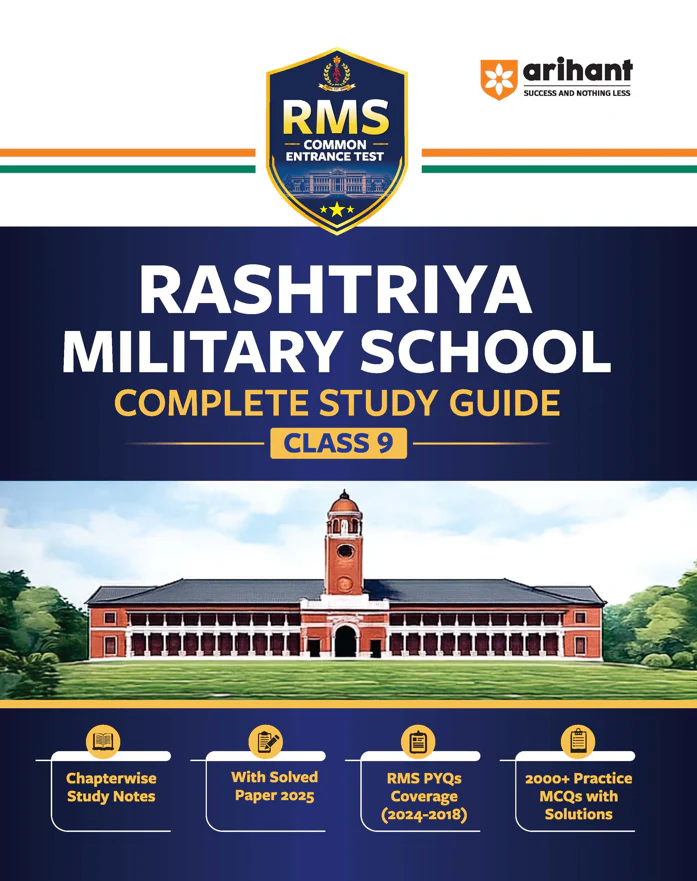 RMS (Rashtriya Military School) Class 9 Entrance Test 2026 | Complete Study Guide with Chapterwise Notes | Solved Paper 2025 | RMS PYQs (2018–2024) | 2000+ Practice MCQs with Detailed Solutions