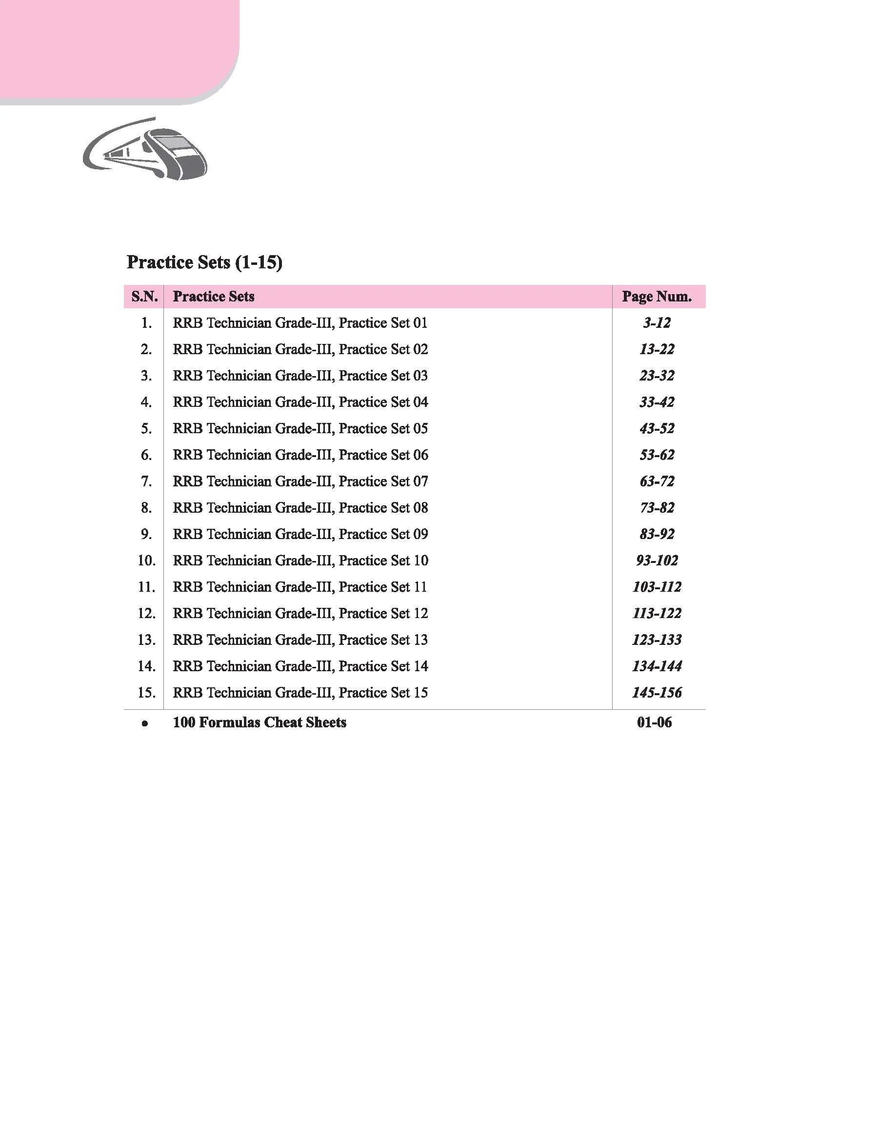 RRB Technician (Grade- III) Exam 2025 | 15 Solved Papers & 15 Practice Sets with 100 Maths Formulas - Image 4