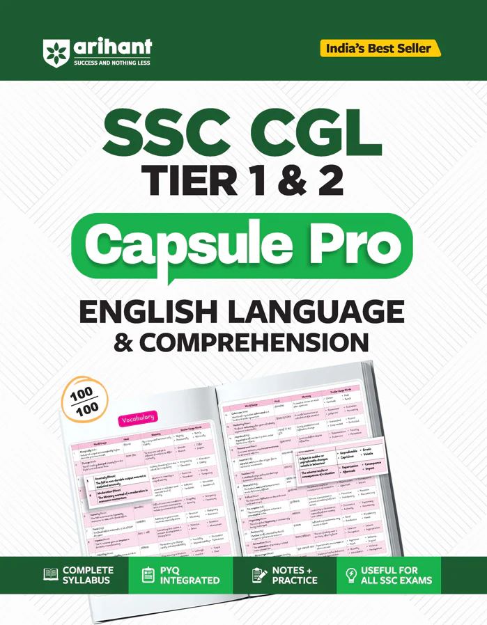 SSC CGL (Tier 1 & 2) English Language & Comprehension Capsule Pro Notes | Complete Syllabus, PYQ Integrated, Notes & Practice | Useful for All SSC Exams