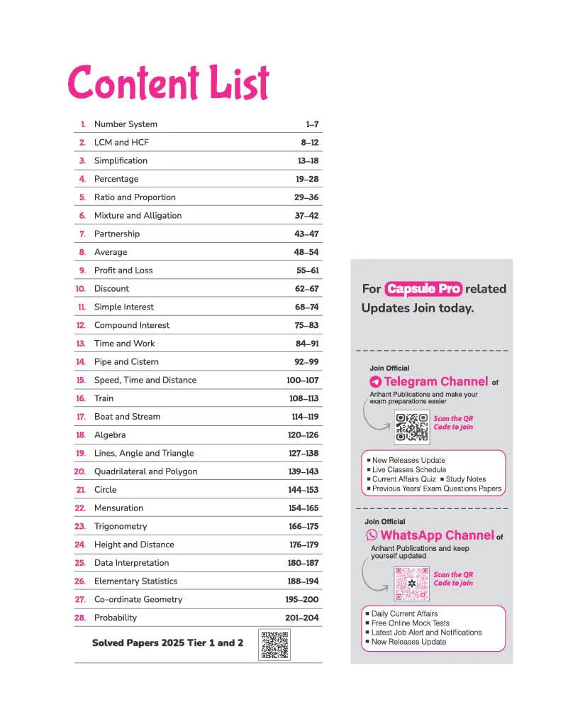 SSC CGL (Tier 1 & 2) Quantitative Aptitude Capsule Pro Notes | Complete Syllabus, PYQ Integrated, Notes & Practice | Useful for All SSC Exams - Image 2