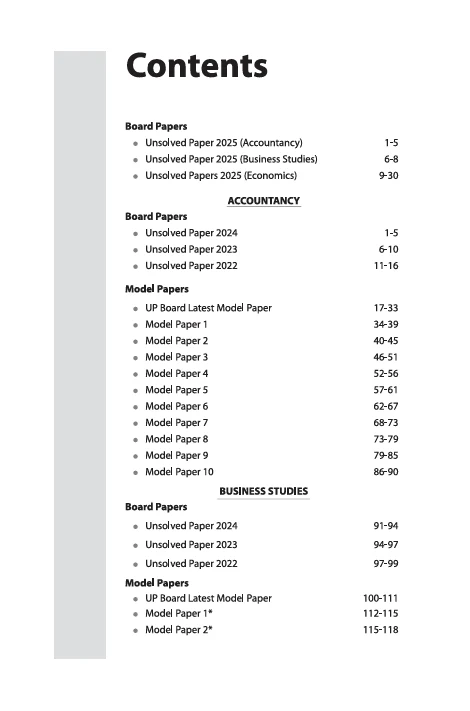 UP Board Fast Track Commerce Group Class 12 Exam 2026 | Unsolved Papers (2025-2022) | With 10 Model Papers | English Medium - Image 3