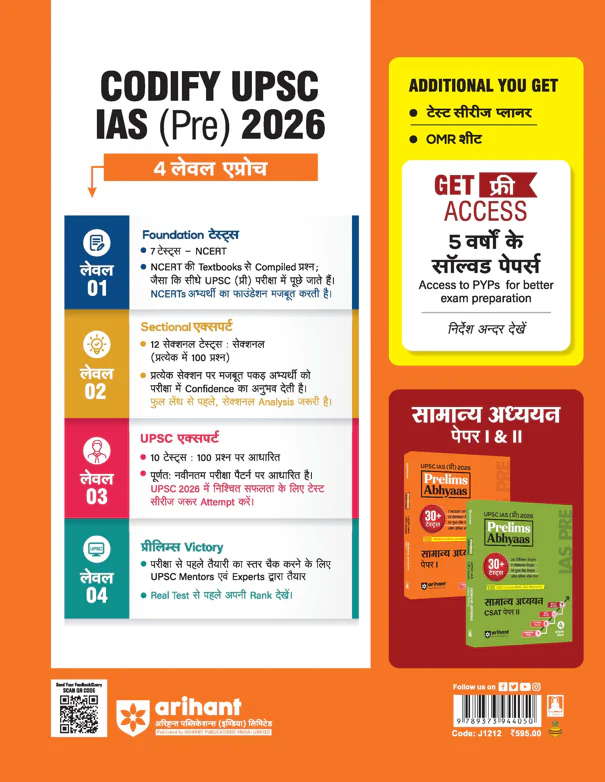 UPSC IAS Prelims 2026 – General Studies (Samanya Adhyan) Paper 1 | Prelims Abhyaas | 30+ Tests (7 NCERT Based + 12 Sectional + 10 Full-Length) | with Mindmaps & Quick Revision Notes | Hindi Medium - Image 4